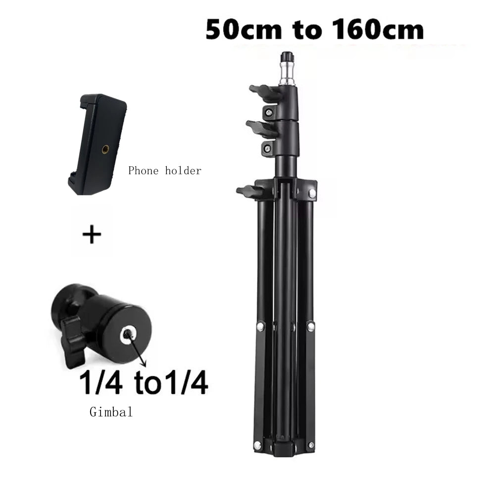 50Cm-160Cm Universal Portable Bracket for HY300 Mini Projector Tripod Stand Mount Max Load-Bearing 3.3 Pounds