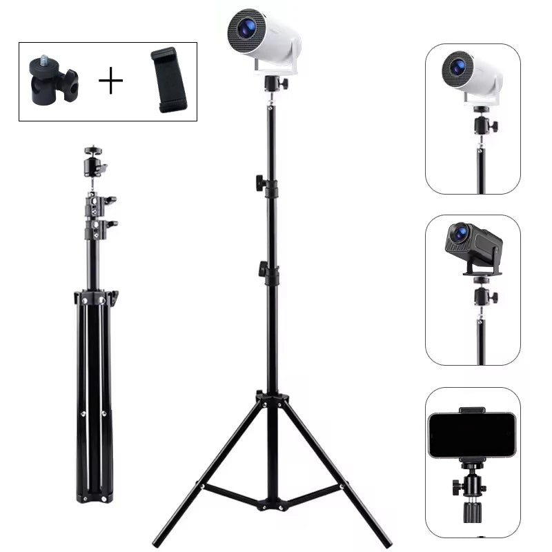 50Cm-160Cm Universal Portable Bracket for HY300 Mini Projector Tripod Stand Mount Max Load-Bearing 3.3 Pounds
