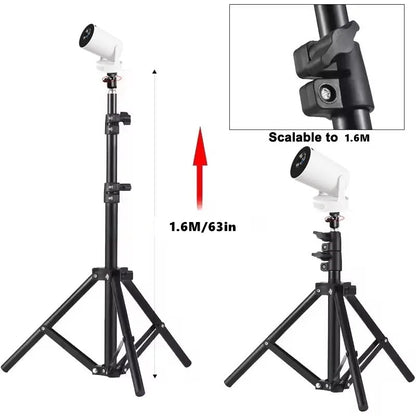 50Cm-160Cm Universal Portable Bracket for HY300 Mini Projector Tripod Stand Mount Max Load-Bearing 3.3 Pounds